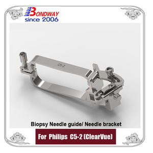 Biopsy needle guide Philips convex transducer C5-2 (ClearVue), needle bracket