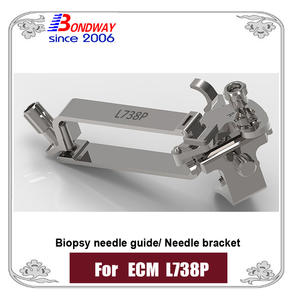 ECM biopsy needle bracket, needle guide for ECM L738P ultrasound transducer