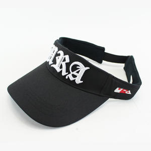 Black visor hats, Embroidered letter | Wintime Hat Manufacturer