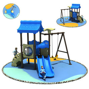 Small Outdoor Playground Slide And Swing For Preschool
