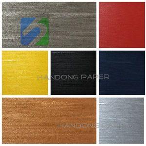 Fancy Paper colourful PVC embossed leather grain paper