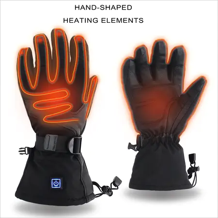 Unisex Heated Skiing Mitten Touch Screen Heated Gloves for Snowboarding