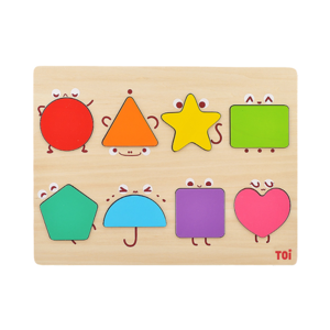 TOI Early Education Puzzle Fairy Shape 8pcs Wooden Puzzle With Storage Tray Educational Toy For 0-3 Years