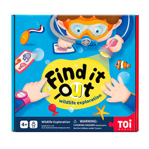 TOI New Arrival  Find It Out With A Small Flashlight Series Wildlife Exploration Board Game For Kids