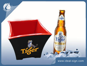 custom made plastic ice beer bucket for wholesale with factory price