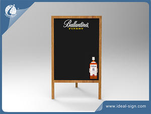 Ballantines Sidewalk Advertising Boards With Wooden Frame For Displaying