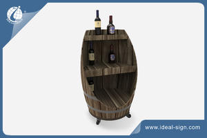 Barrel Shape Wooden Wine Racks For Displaying Or Storing 
