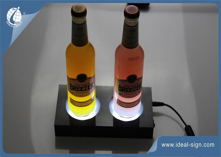 Venta Caliente Rectangular 2-Botella Panel LED Display Bebida