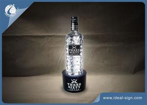 VODKA Acrylic LED Lighted Liquor Bottle Display Shelf In Bar Advertisement