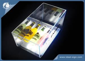 Acrylique LED lumineux seau à glace rectangulaire