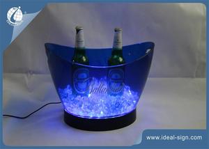 China supplier of illuminated plastic beer buckets champagne cooler