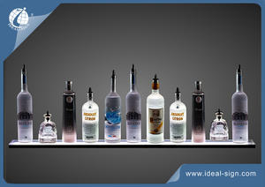 Custom made lighted bottle stand display panel for wholesale