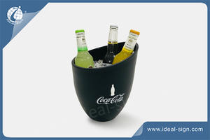 Personalized PS PP plastic beer ice buckets LED bar ice tubes for wholesale