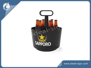 Personalized PS plastic beer ice buckets LED bar ice tubes for wholesale