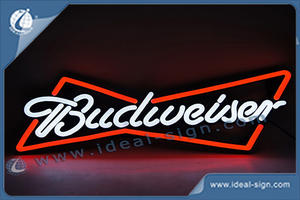Budweiser Beer PVC LED Optical Neon Signs Circuit Board And Injection Molded ABS Frame