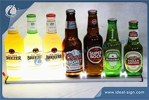 Custom made lighted bottle stand display panel for wholesale