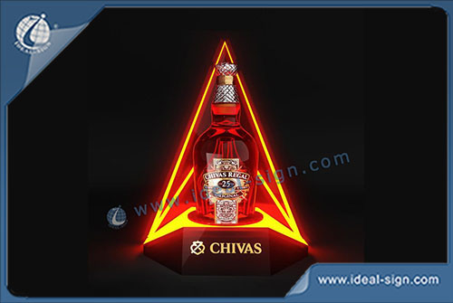시바스는 Glorifier 두 삼각형이 제품에 대한 * 180 * 280MM (200)가 표시 모양 병 LED