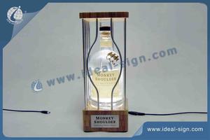 Custom made wine bottle display stand liquor glorifier for wholesale
