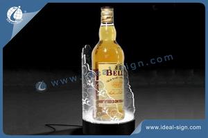 Water And Liquor Bottle Light Display Shelf Silk Printing Logo