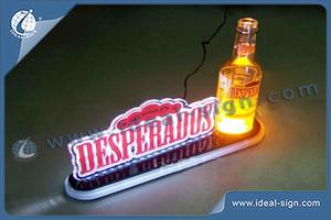 Acrylique LED Lighted Liquor Bottle Display Shelf Home Bar