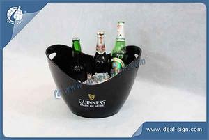 Personalized PS plastic beer ice buckets LED bar ice tubes for wholesale
