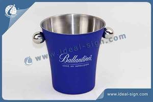 Stainless Steel Blue Ice Bucket For Bar Advertisement