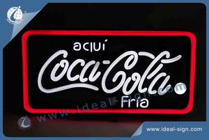 Rectangle Frame Coca Cola LED Advertising Signs With Vacuum Forming
