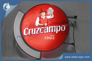 Custom Vacuum Formed Sign Cruzcampo Led Illuminated Bar Signs CYMK Silk Printing