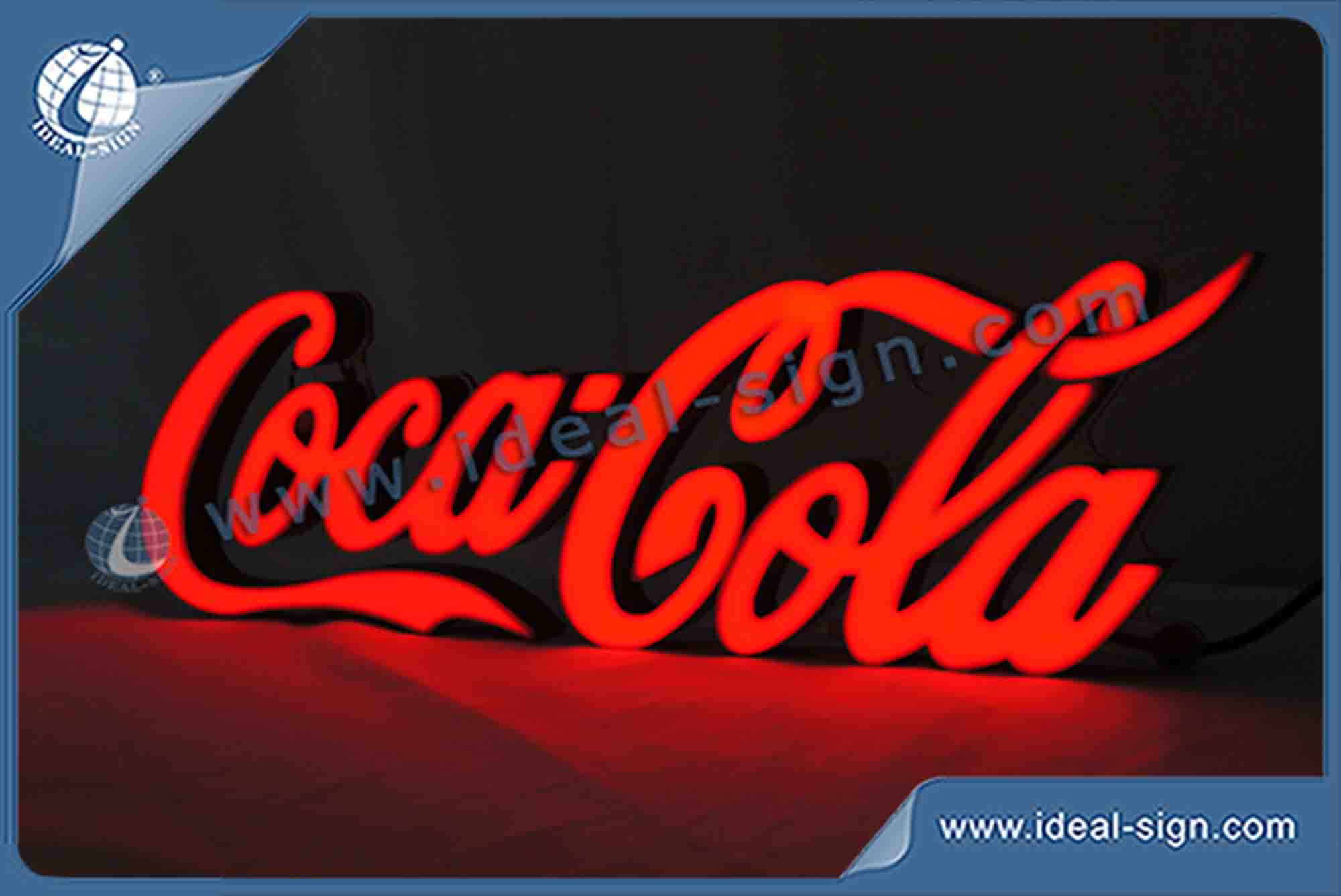 CocaCola Palabras interior Carta LED Resina sesión