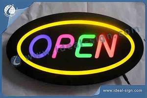 Custom indoor led resin open signs resin bar open signs led resin sign open for sale