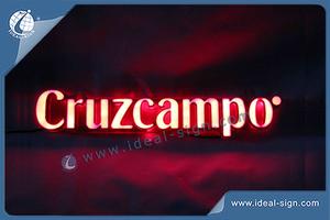 Cruzcampo Indoor LED Resin Words / Led Light Sign