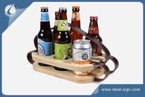 Double Layer Wooden Bottle & Can Holder