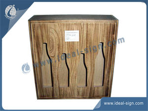 Hollowed-out European Design Wooden Wine Box 35X40X10CM