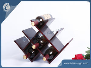 Wholesale personalized small pine wood wine rack for 8 bottles storage 