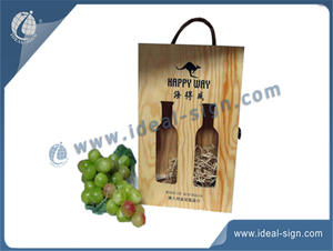 Hollowed-out Pine Wooden Wine Packing Gift Box