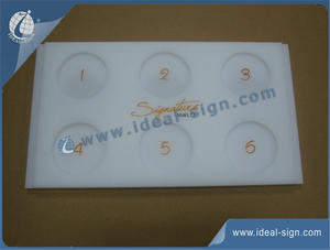 Custom Acrylic Tray For Shot Glasses For Bar Use 320*180*15mm