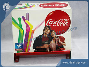 Hygienic Coca Cola Metal Drinking Straw Dispenser For Bar / Shop / Hotel Used