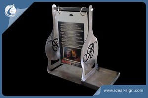 professional wholesale menu table holders in iron
