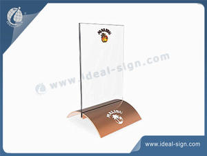 Personalized wholesale menu display with napkin holders supplier.