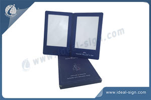 MML Menu Holder Book With Led Light,2-Panel Folding LED Backlit Illuminated Menu Cover