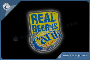 Customized Carib Beer Brand LED Slim Light Signs With Motions For Promotion 