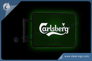 Rectangular Shape Carlsberg Bar Signs For Outdoor Use