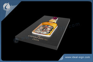 CR Whiskey Flash Light Box With Black Metal Background