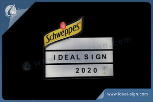 Schweppes Letters Light Box Changeable Letters Sign