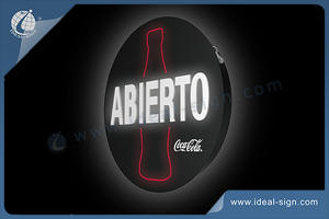 Round Coca Cola Light Box Led Advertising Signs