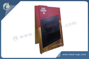Outdoor Customized Advertising Chalkboards MDF A-frame Message Boards 