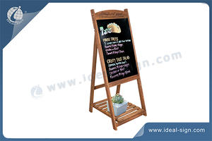 Outdoor Blackboard With Shelf For Outdoor Use