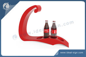Uniquely Shaped Wooden Base Bottle Display