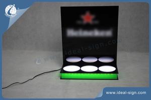 LED Lighted Liquor Acrylic Bottle Display For Beer And Drink Promotion