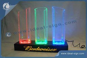 Wholesale custom LED beer bottle display lighted liquor display China supplier